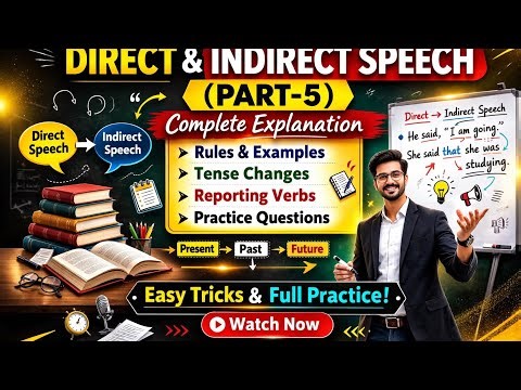 Direct and Indirect Speech(part-5) explain easy process