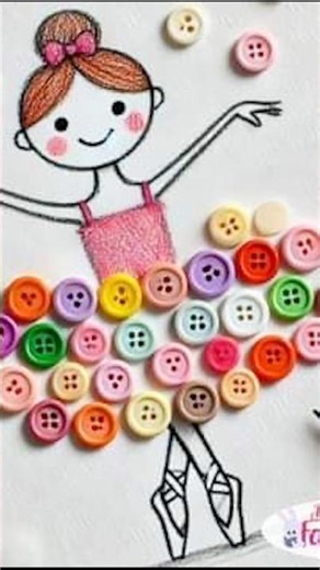 Button art #art #craft #trending #shorts #ytshorts