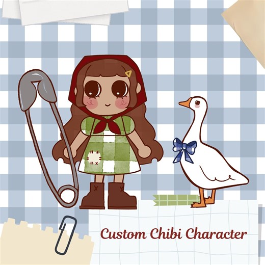 Custom Chibi Avatar Commission | Storybook Style Digital Portrait | Personalized OC Character Art - Etsy