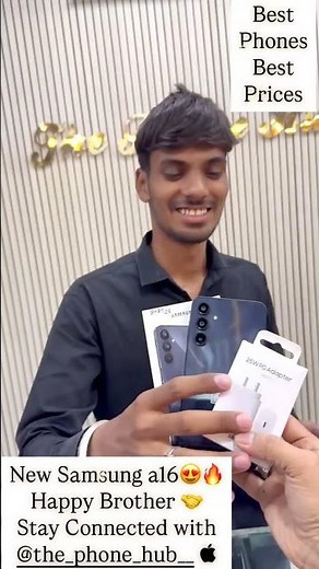 New Samsung A16 😍🔥 happy brother 🤝 pay connected with the phone hub best phone best price #shorts