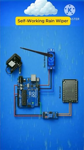 Arduino Rain Sensor Car Wiper Project ⚡ DIY Smart Wiper System #shorts