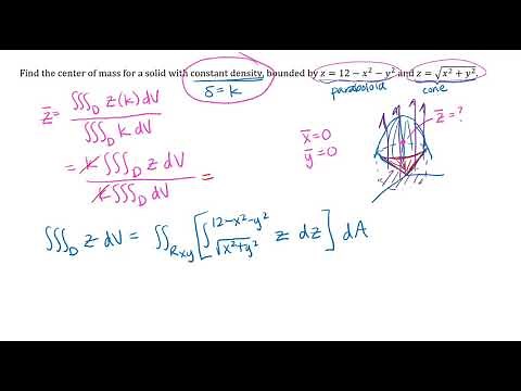 Center of Mass using Double and Triple Integrals