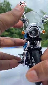 Unboxing of Royal Enfield Meteor 350 Nebula Blue | chrome emerald green | Scale 1:12 🤩⚡ #ytshorts