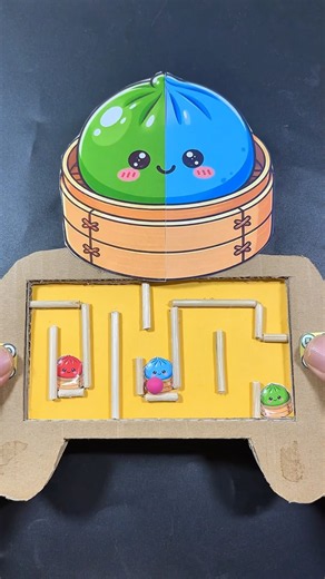 dumpling squishy cardboard pinball game