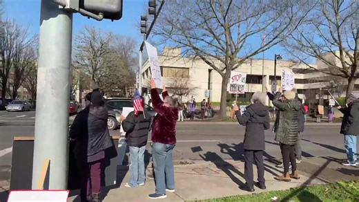 Community members are gathering in Downtown Eugene to protest recent shootings involving federal agents. The incidents include a shooting in Minneapolis by an ICE agent and another in Portland by a border patrol agent. | KVAL News
