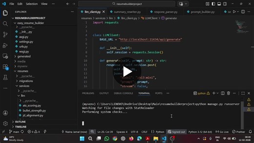 ATS-Optimized Resume Builder with AI-Powered Backend | NAINA JAMAL posted on the topic | LinkedIn