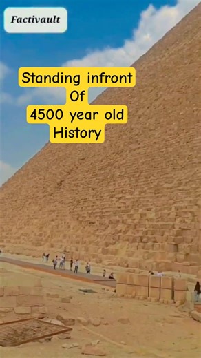 Standing infront of 4,500 Years Old Great Pyramid of giza | Factivault #travel #shorts #egypt #yt