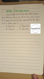 Age Problem #ageproblem #fypシ゚viralシfypシ゚ #CSE #CSC #mathproblems #highlights #mathematics | Tutorial, Tips & Tricks