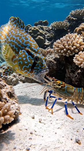 Four-Eyed Fish vs. Shrimp – Underwater Hunting Frenzy! #shorts