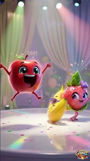 Fruit Dance Party! 🍎🍌🍓 Funny Dancing Fruits for Kids | 3D Animation Shorts