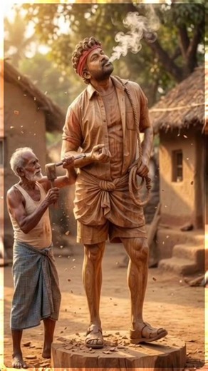 🔥🪵 చెక్కలో మెగాస్టార్! ఈ తాత చేసిన పని అదిరిపోయింది!!#chiranjeevi #shorts #trending #viral #short