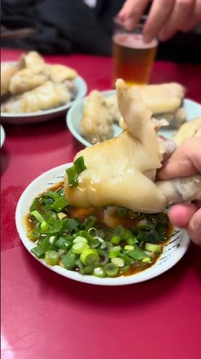 大阪難波の 豚足のかどや で豚足と生せんまいとハラミ串 #豚足のかどや #かどや