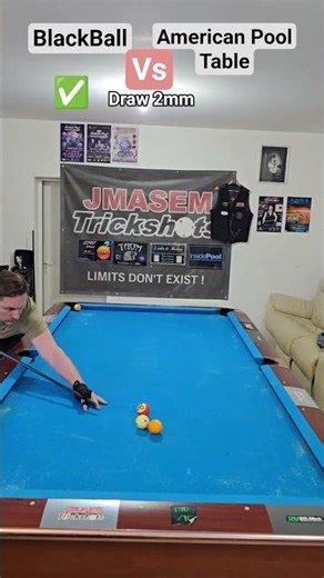 BlackBall Vs American Pool Table Draw 2mm Maxence Delattre #BlackBall #AmericanpoolTable #trickshot