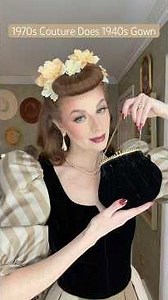 Couture 1940s Judy Garland Glam ✨ Vintage Old Hollywood Holiday Style 🦃🍂🖤 #1940s #vintage #style