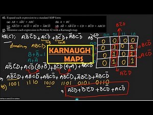 SOP Standardization & Simplification Using Karnaugh Map | Problem 42, 43 by Thomas Floyd