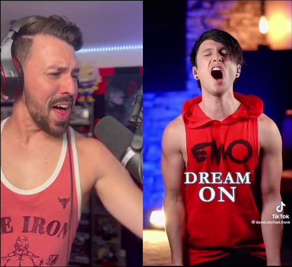 “Dream On” High Note Challenge w/ @David Michael Frank 🎤🔥 #singingchallenge