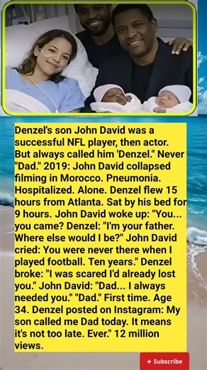 Denzel Washington’s Emotional Moment With His Son ❤️ | A Father’s Love That Came Too Late