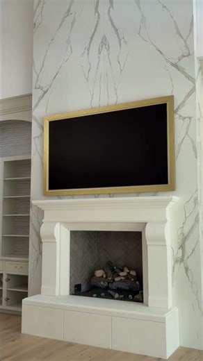 Massive Porcelain Fireplace Installation | Modern Luxury Fireplace Design in GVL