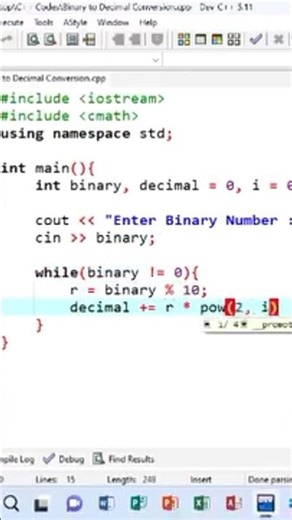 0305-How to Convert Binary to Decimal Number #cprogramming