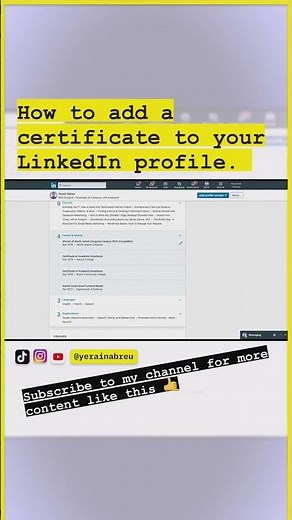 How to Add a Certificate Section on Your Linked in Profile 2021 😎 #linkedin