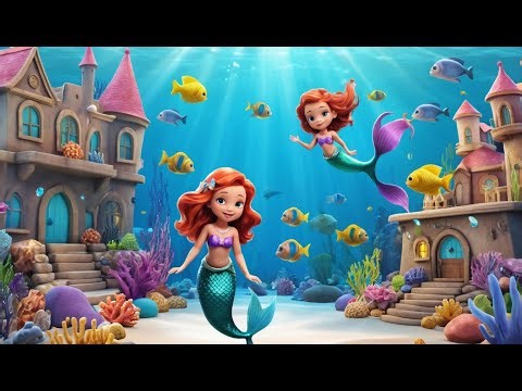 Tiny Mermaid Explores the Underwater City 🧜‍♀️🏙️ | 3D Animated Nursery Rhyme for Kids