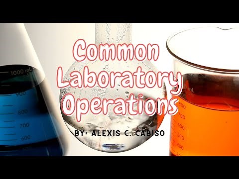 COMMON LABORATORY OPERATIONS (EXPERIMENT #1)