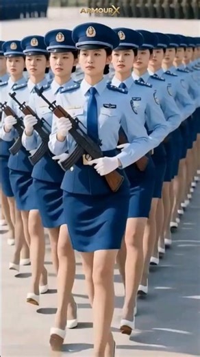 Unbelievable Discipline! The Most Perfect Female Military Parade Ever Filmed! #militaryparade #viral