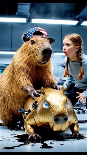 Epic Robot Race Emma vs Capybara Who Will Win #capybara