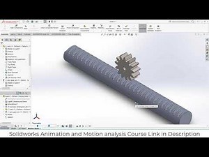 Circular rack and pinion mechanism for steering in Solidworks