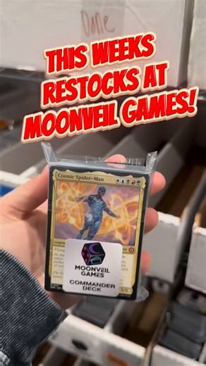 Moonveil Games on Instagram: "I didn’t feel like doing a voice over but WOW here are some of Moonveil Games restocks from this week! 😉 💥 Complete, ready-to-play Commander decks�💥 Expertly built & tested�💥 Perfect for your next game night! ✅ 100% authentic Magic: The Gathering™ cards 📦 Ships in 1 business day from Moonveil HQ 🎁 3 FREE bonus rares with every deck! 💰 Earn Commander Cash on every order 🔗 Tap the link in bio or visit MoonveilGames.com #MTGCommander #MagicTheGathering #Moonvei