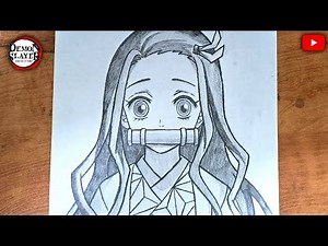 How To Draw Nezuko Kamado step by step| Demon Slayer | Easy anime drawing