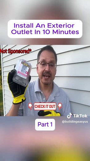 Install An Exterior Outlet In 10 Minutes #diy #build #easy #tips