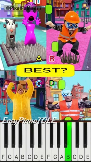 Geometry dash Wind from the landscape and Goat SHARP dance - Piano Tutorial