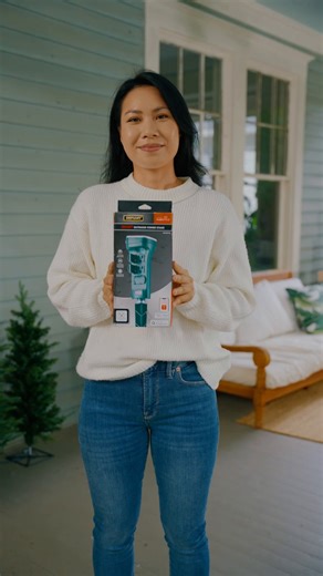 Make your holiday setup smarter this season 🔌 Power all your outdoor lights and decor from your smartphone with the Defiant Outdoor Power Stake. Get yours: https://thd.co/3XsK0tx | The Home Depot
