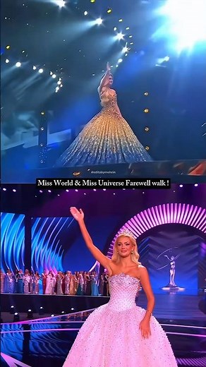 What a wonderful moment Miss world & Miss Universe taking their final walk as. reigning queens 💫✨