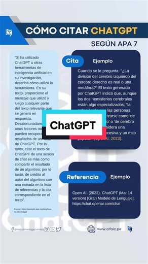 Cómo citar ChatGPT según APA 7