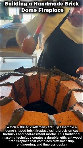 Building a Handmade Brick Dome Fireplace #diyprojects #construction #diy #homeimprovement