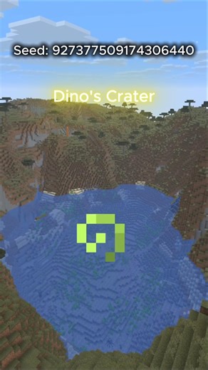 PERFECT Savanna Crater Seed! #minecraft #gaming #minecraftcrops #minecraftseeds