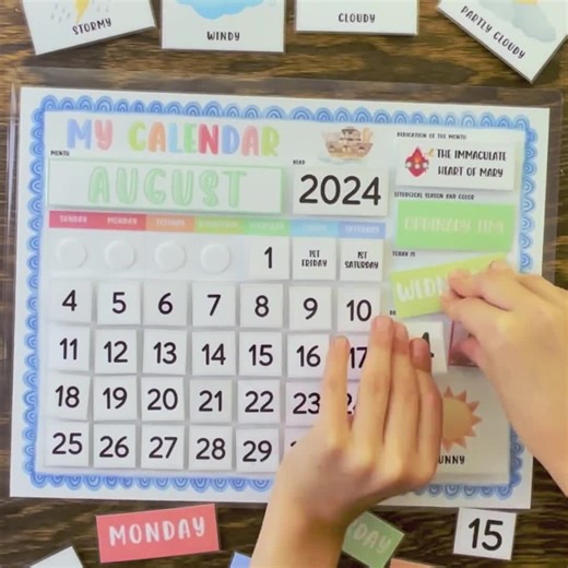 Catholic Kids Daily Learning Calendar | Rosary Cards (Digital Download)