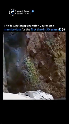 Growth | Wealth | business |tech on Instagram: "➡️..For the first time in three decades, engineers lifted the gates of a massive dam, unleashing a controlled release of water that had been held back since the mid-1990s. This was not a routine operation. Large dams are kept sealed for years to manage pressure, structural integrity, sediment buildup, and downstream safety. Opening one after this long requires precise engineering calculations to prevent erosion, flooding, or structural damage. As t