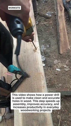 Drilling Wood with Power Tools | Real Carpentry Work in Action