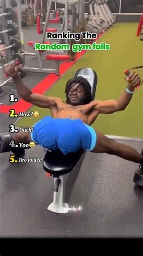 Ranking the random gym fails #gym #exercise #physicalfitness #exerciseroutine #shorts #ranking