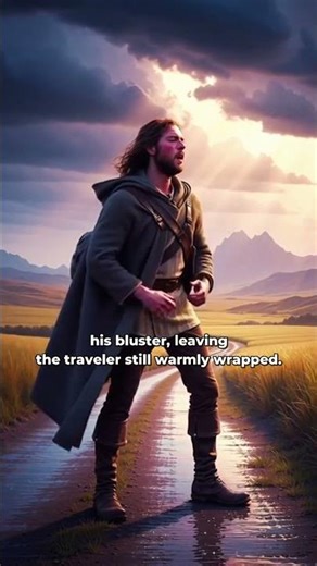 The North Wind And The Sun | Animated Story #shorts