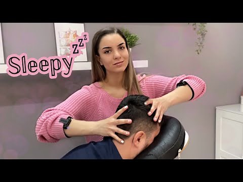ASMR Deep Sleep Massage (No talking) - Amazing ASMR back and neck massage