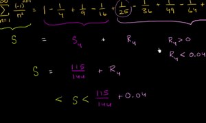 Alternating series remainder