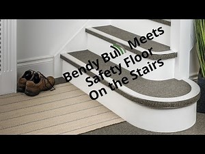 Safety Floor on Stairs Using Bendy Bull Curve On Site Nosing
