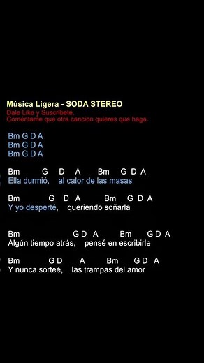 De Música Ligera - Soda Stereo (Acordes Fáciles) 🎸 #guitarra