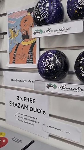 SHAZAM !! 1st FREE Set -The UK Winner Draw is 1st - The winner... >> | Hunter Bowls
