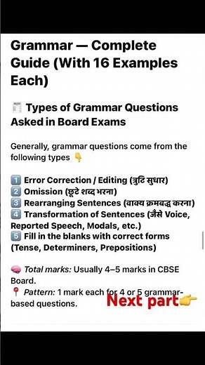 🔥 Most Important English Grammar practice Day-1 for Class 10 th ,12 CBSE | Get Full Marks