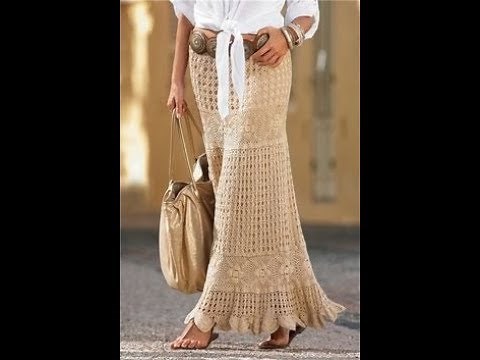 crochet falda larga ganchillo
